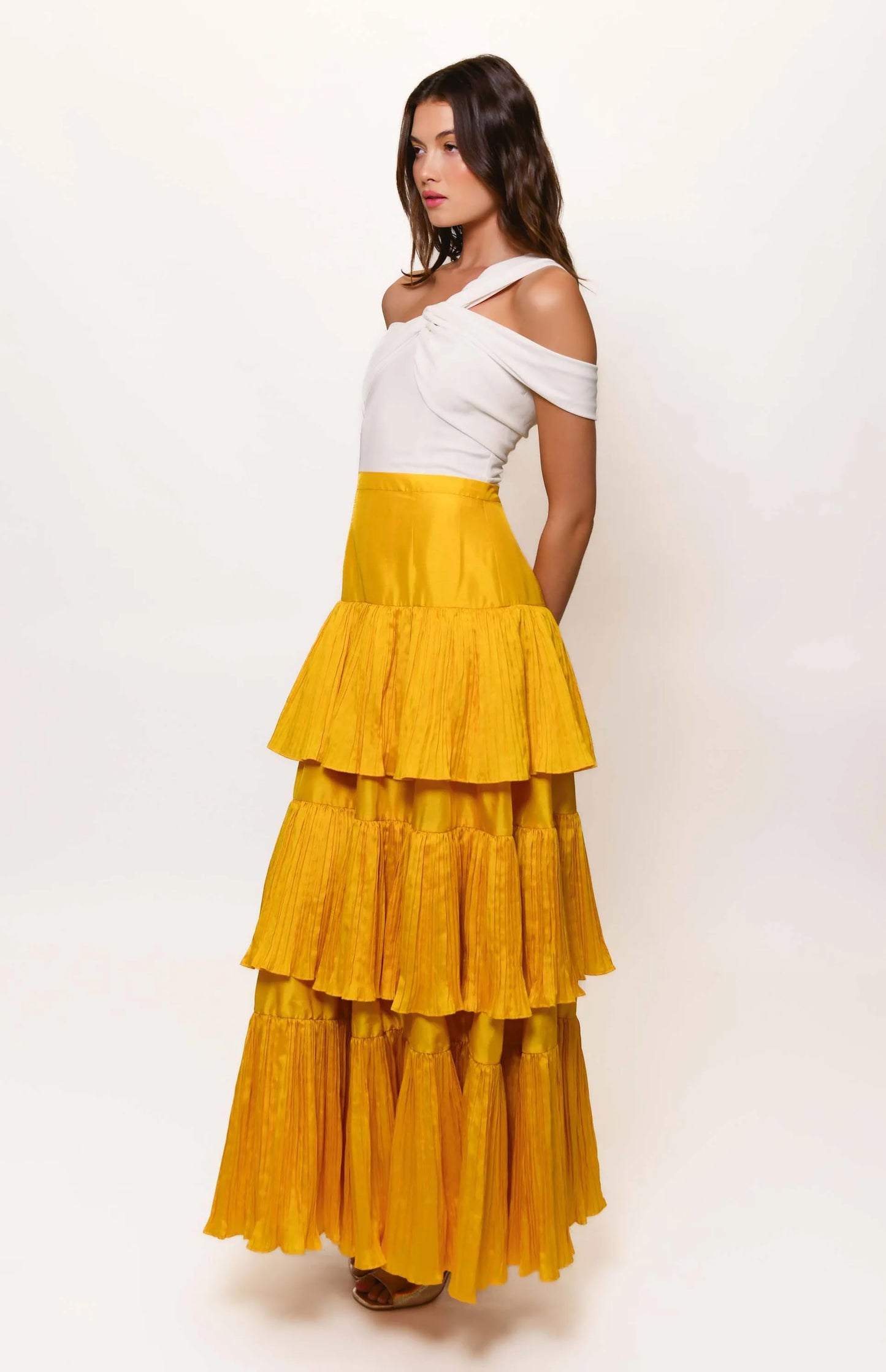 Gold Tiered Dress