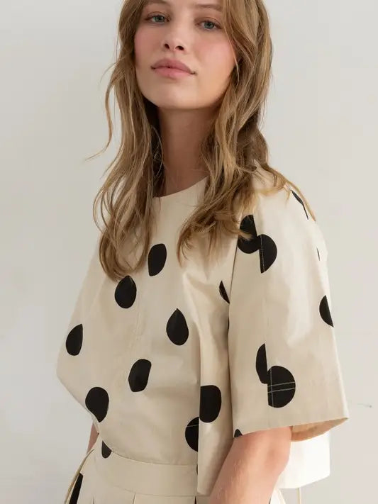 Polka Dot Tie Top