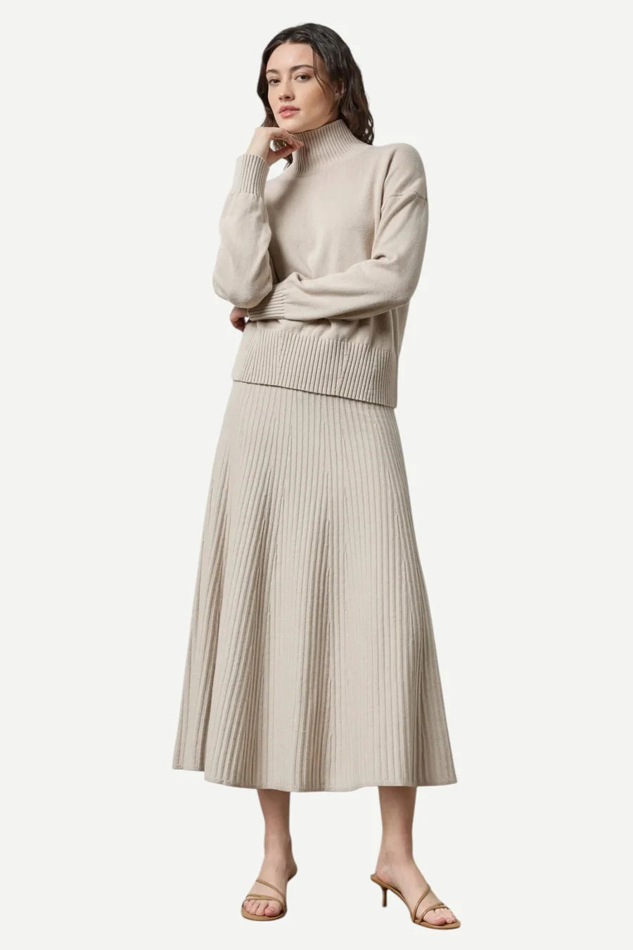 Knit Flared Skirt