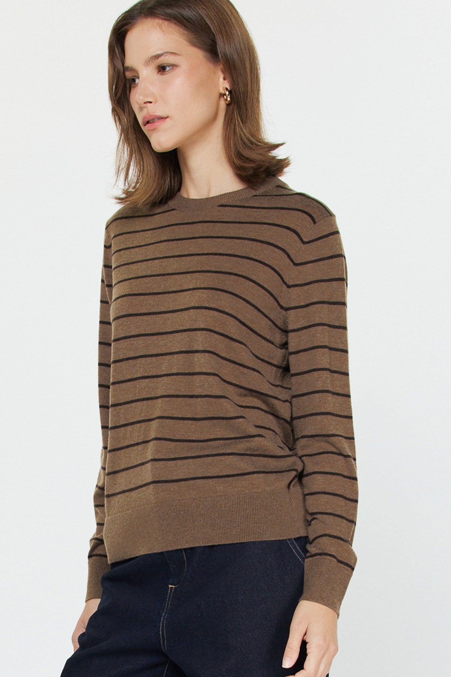 Mocha Brown Thin Sweater