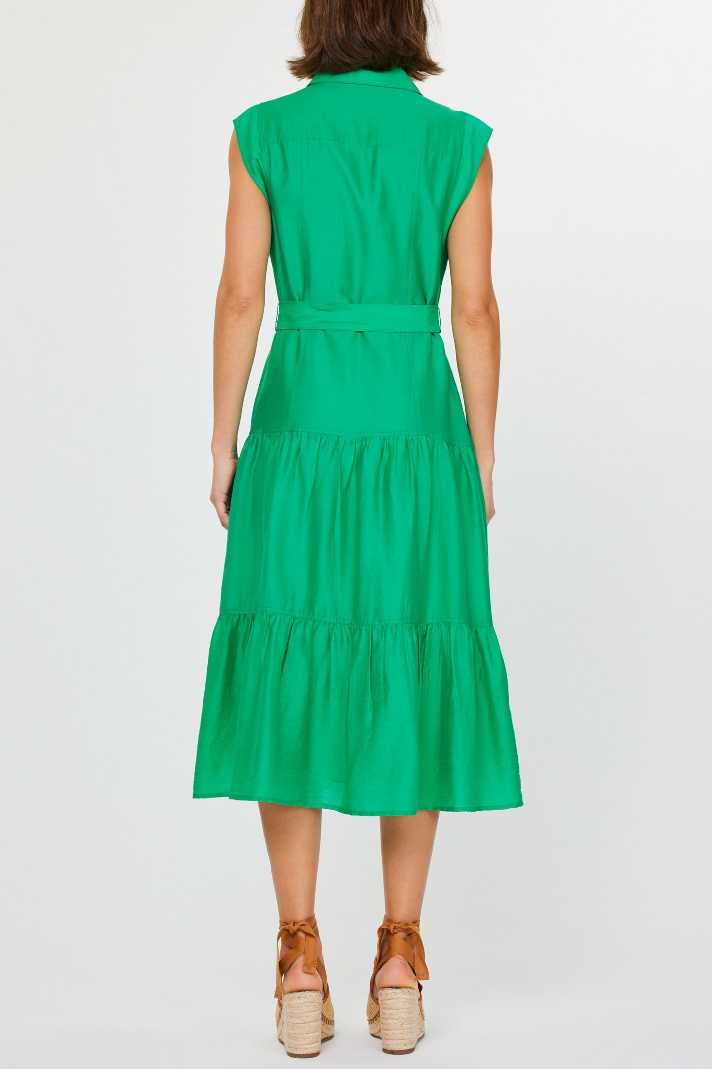 Green Cap Sleeve Dress