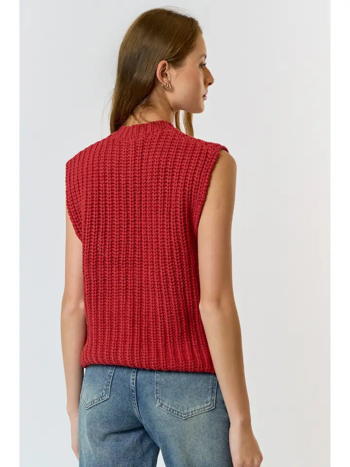 Sweater Button Top