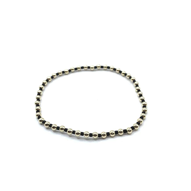 3mm Color Crush Newport Black & Gold Waterproof Bracelet 7"