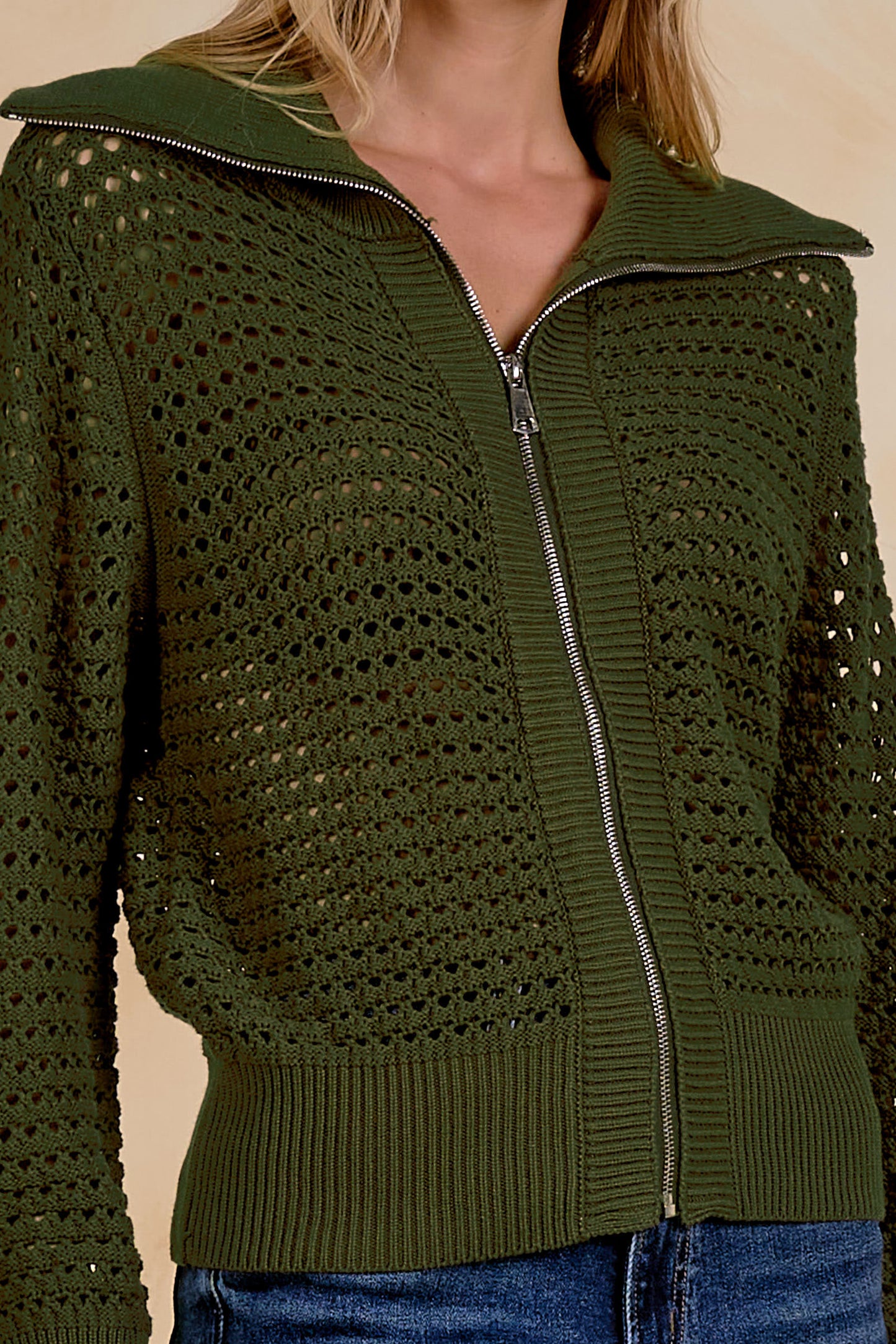 Zip Up Olive Jacket