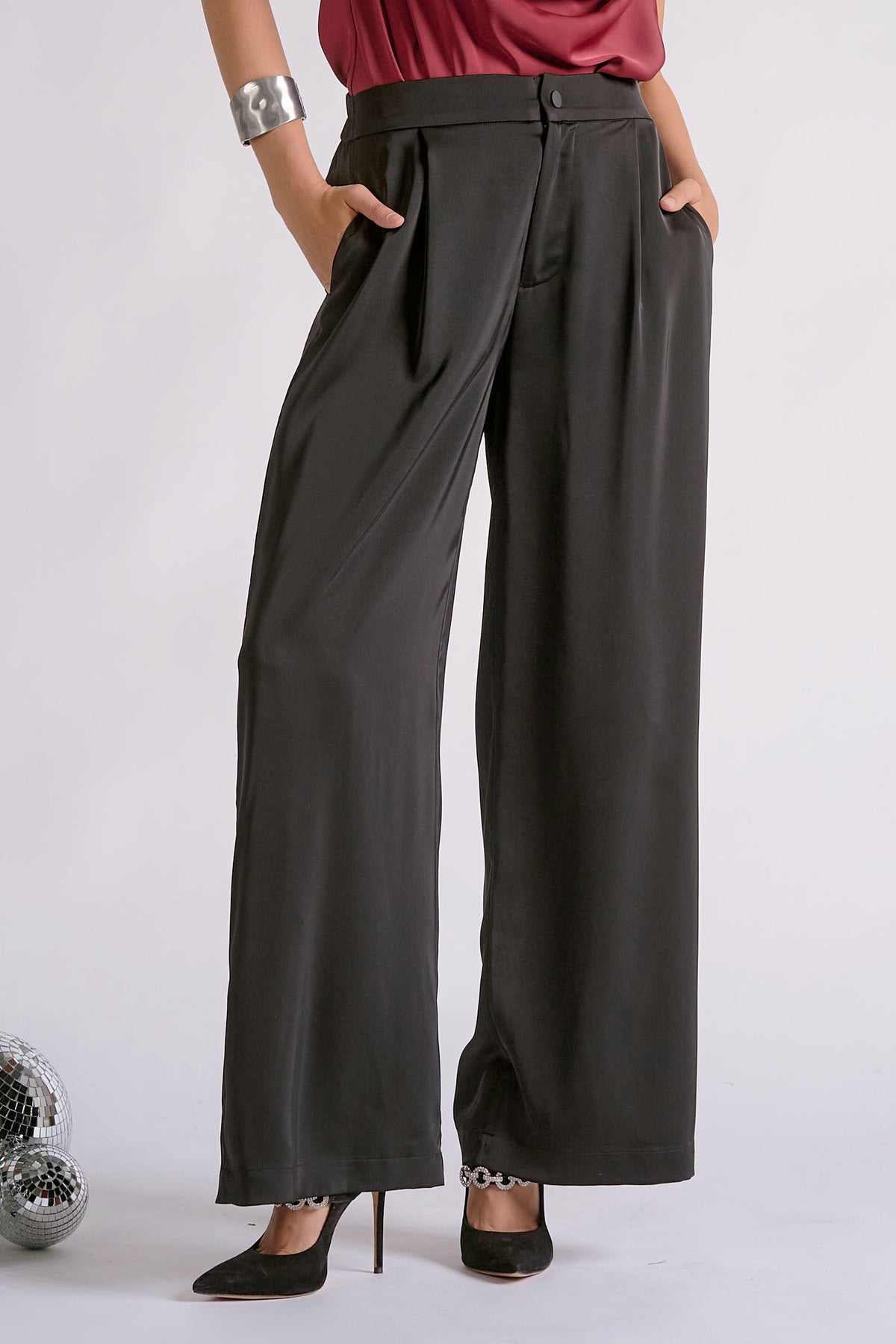 Black Silk Pant