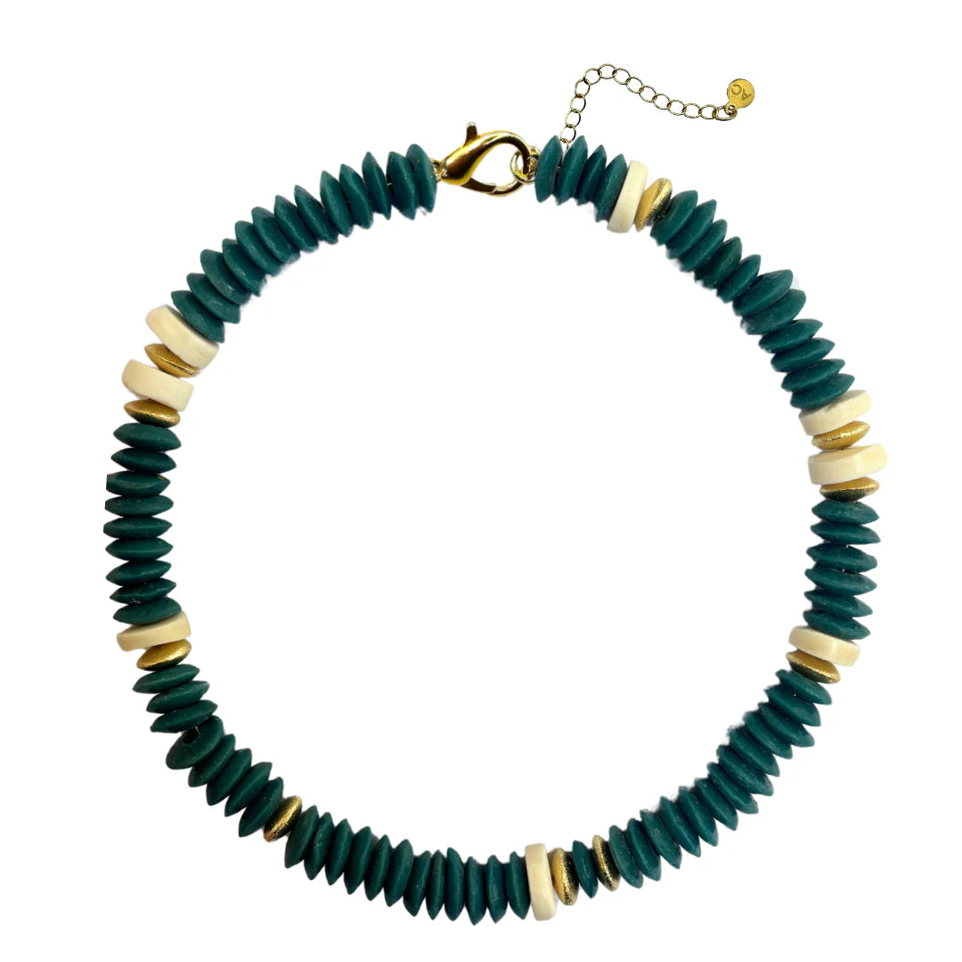 Collar Necklace Teal