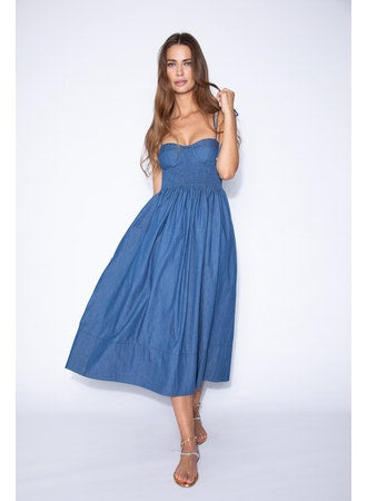 Josephine Denim Midi Dress
