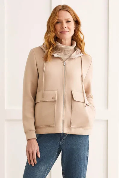 Scuba Knit Hooded Jacket