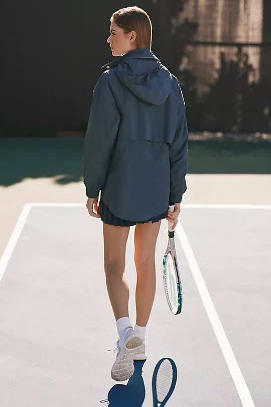 Nellie Relaxed Fit Windbreaker Blue Turbulence