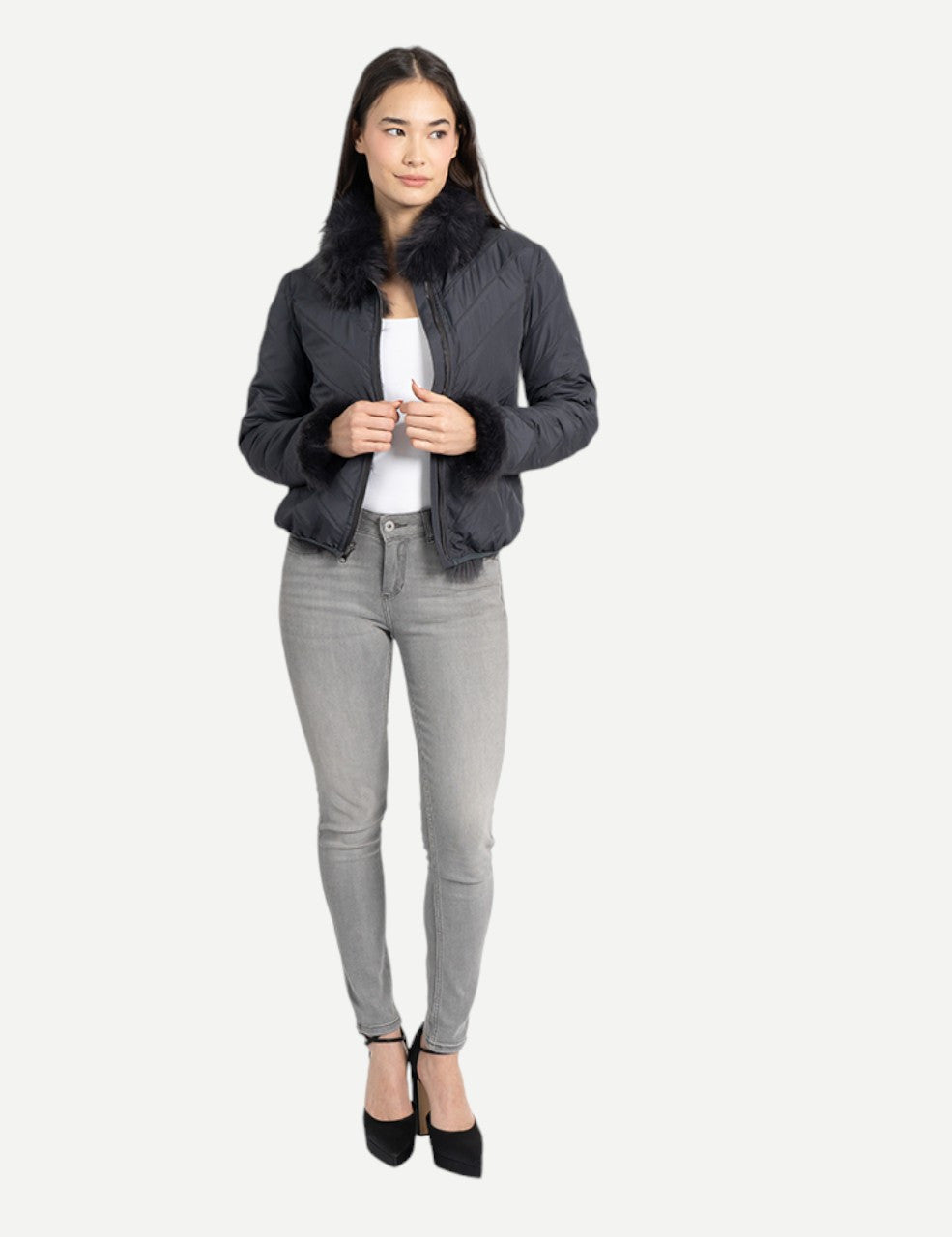 Julissa Reversible Jacket Charcoal