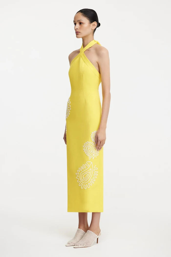 Carly Midi Dress Lemon