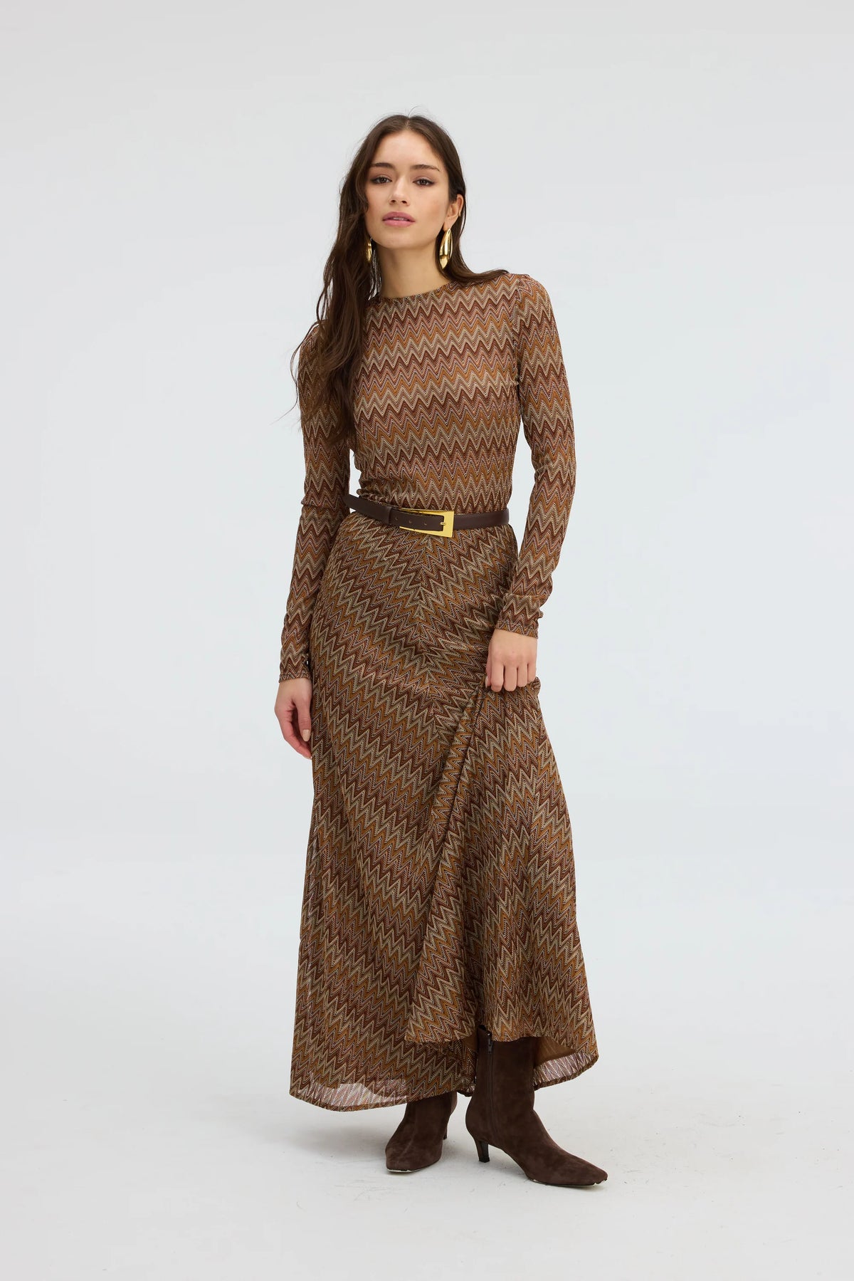 Noelle Top in Chestnut Multi