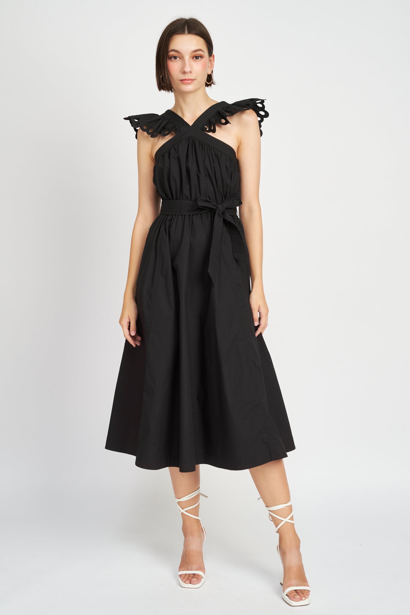 Ruffle Sleeve Midi Dress Ruffle Sleeve Midi Dress