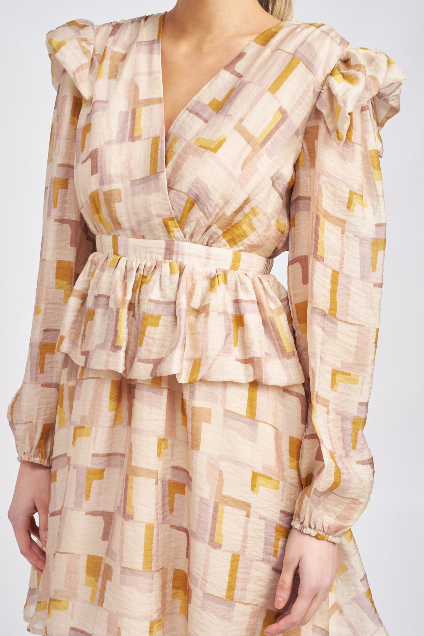 Crossed Neck Bubble Dress
