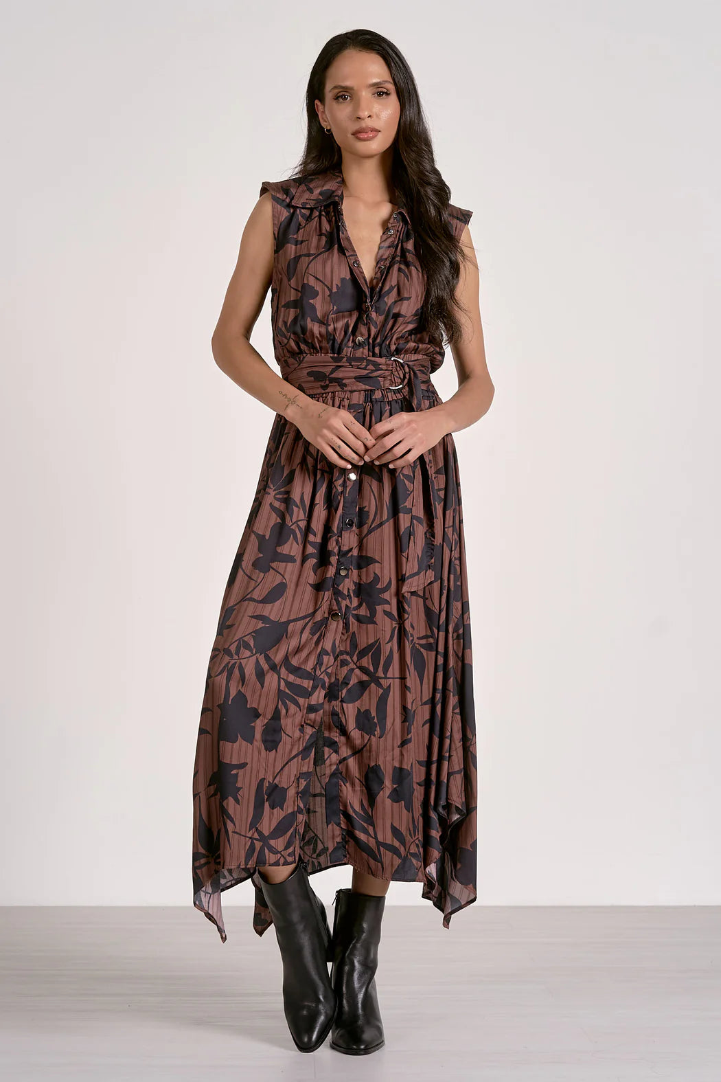 Button Midi Dress