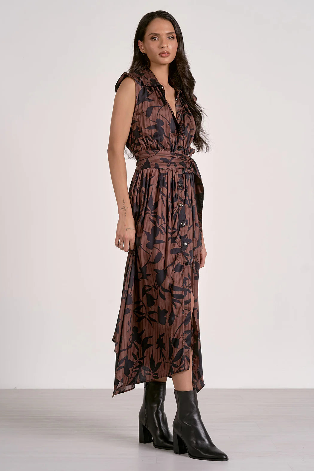 Button Midi Dress