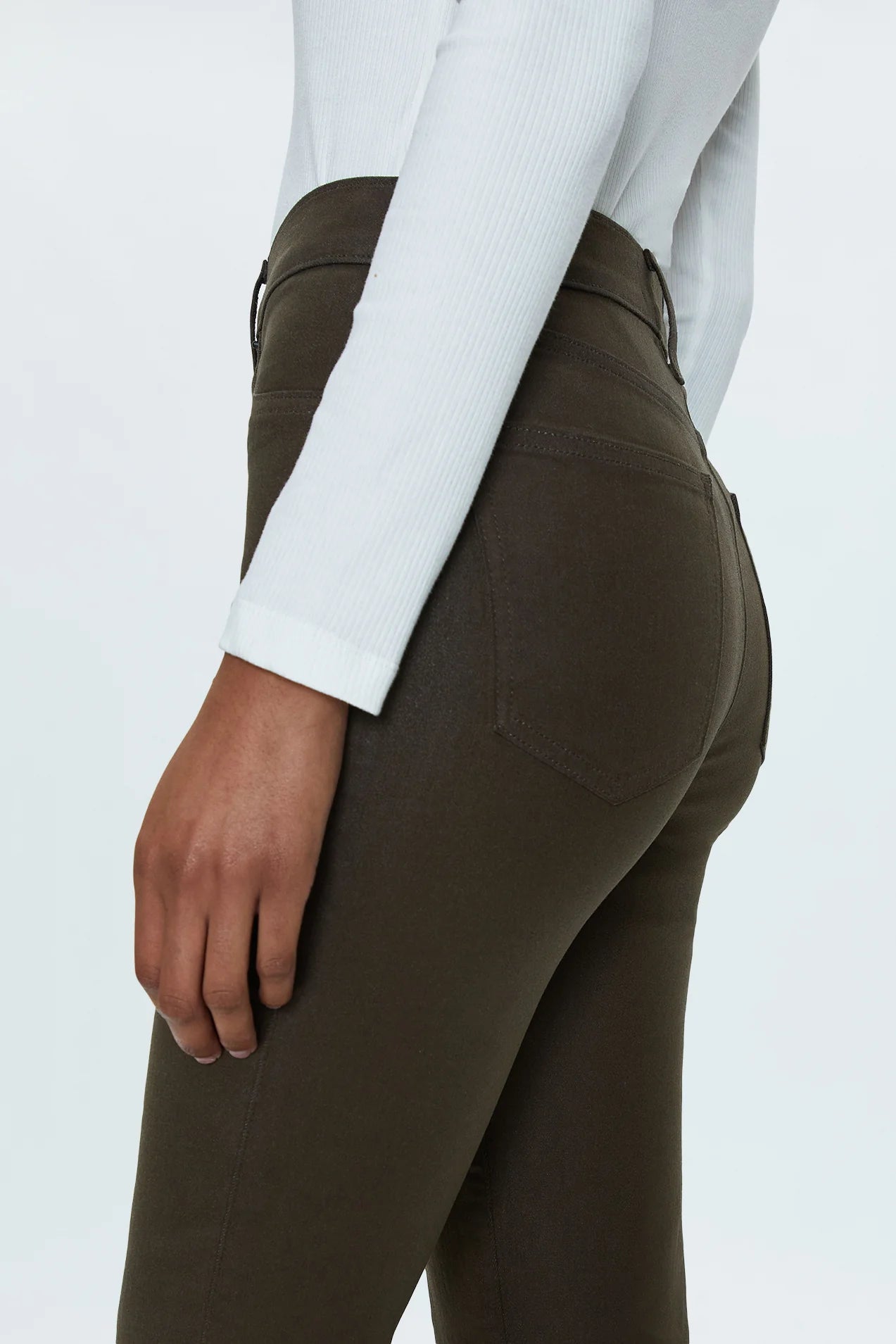 Lennon with slit high rise crop boot