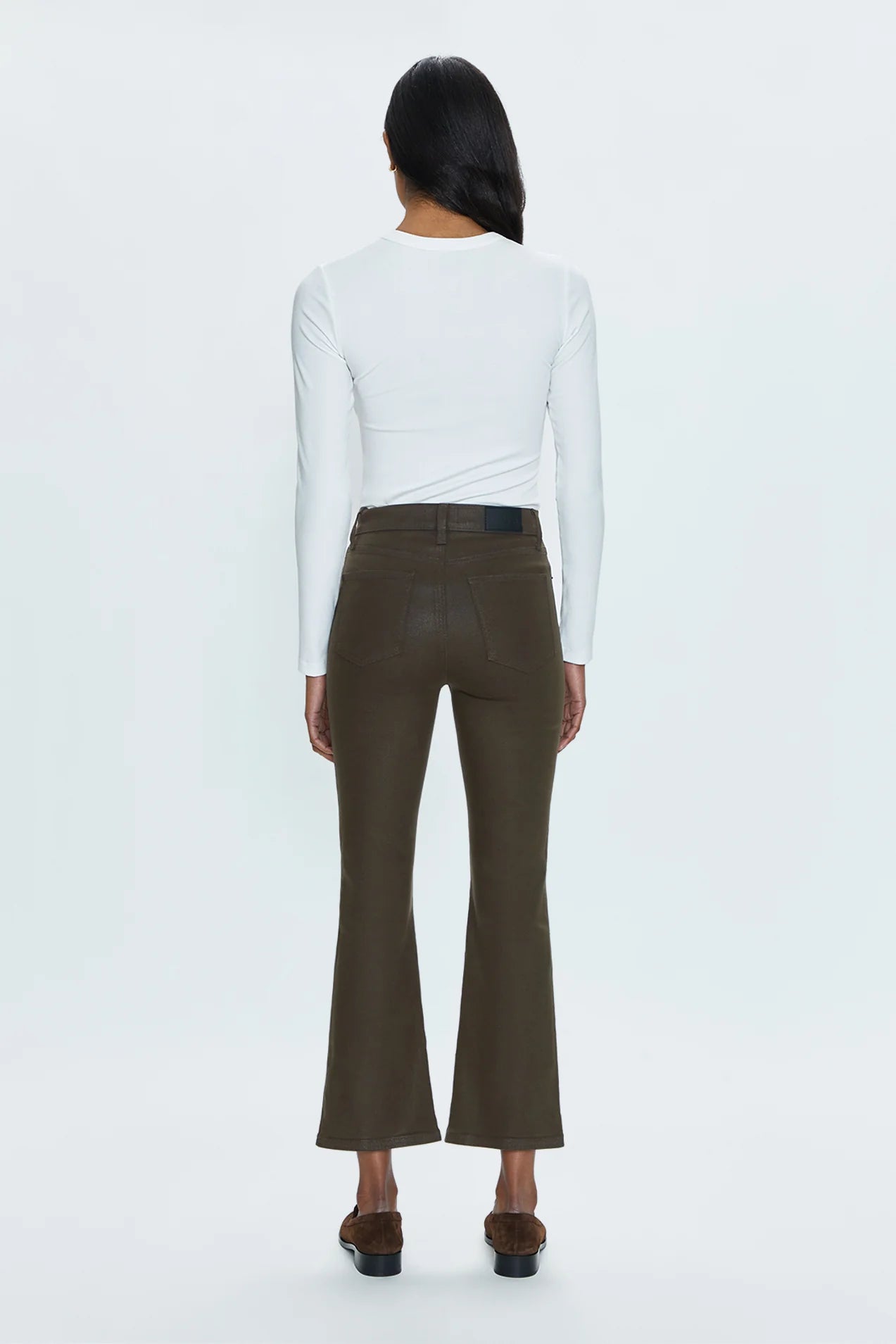 Lennon with slit high rise crop boot