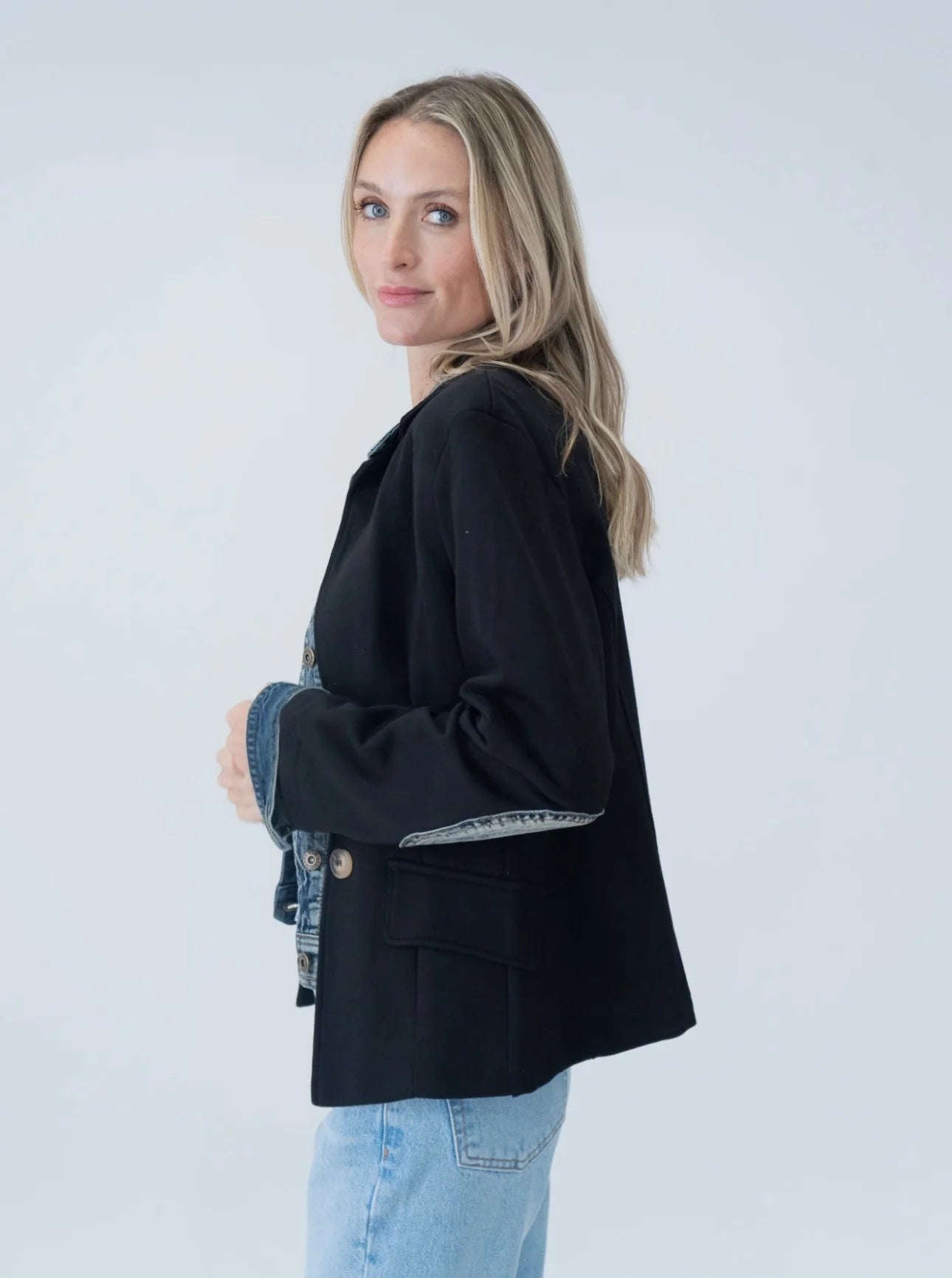 Clarissa mix media jacket