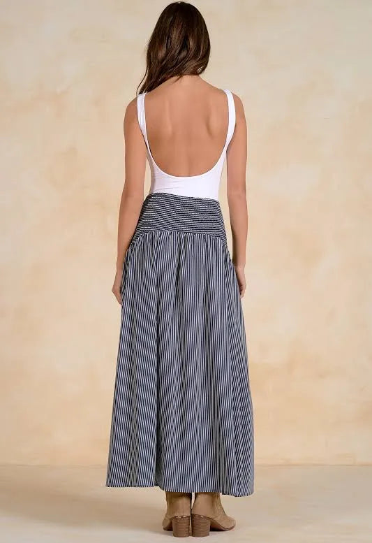 Pinstripe maxi skirt