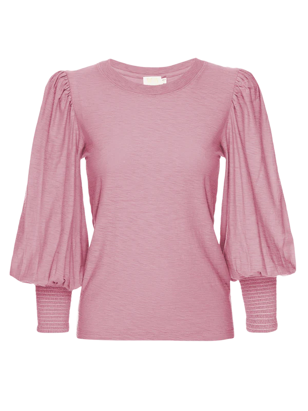 Loren Smocked Peasant Tee