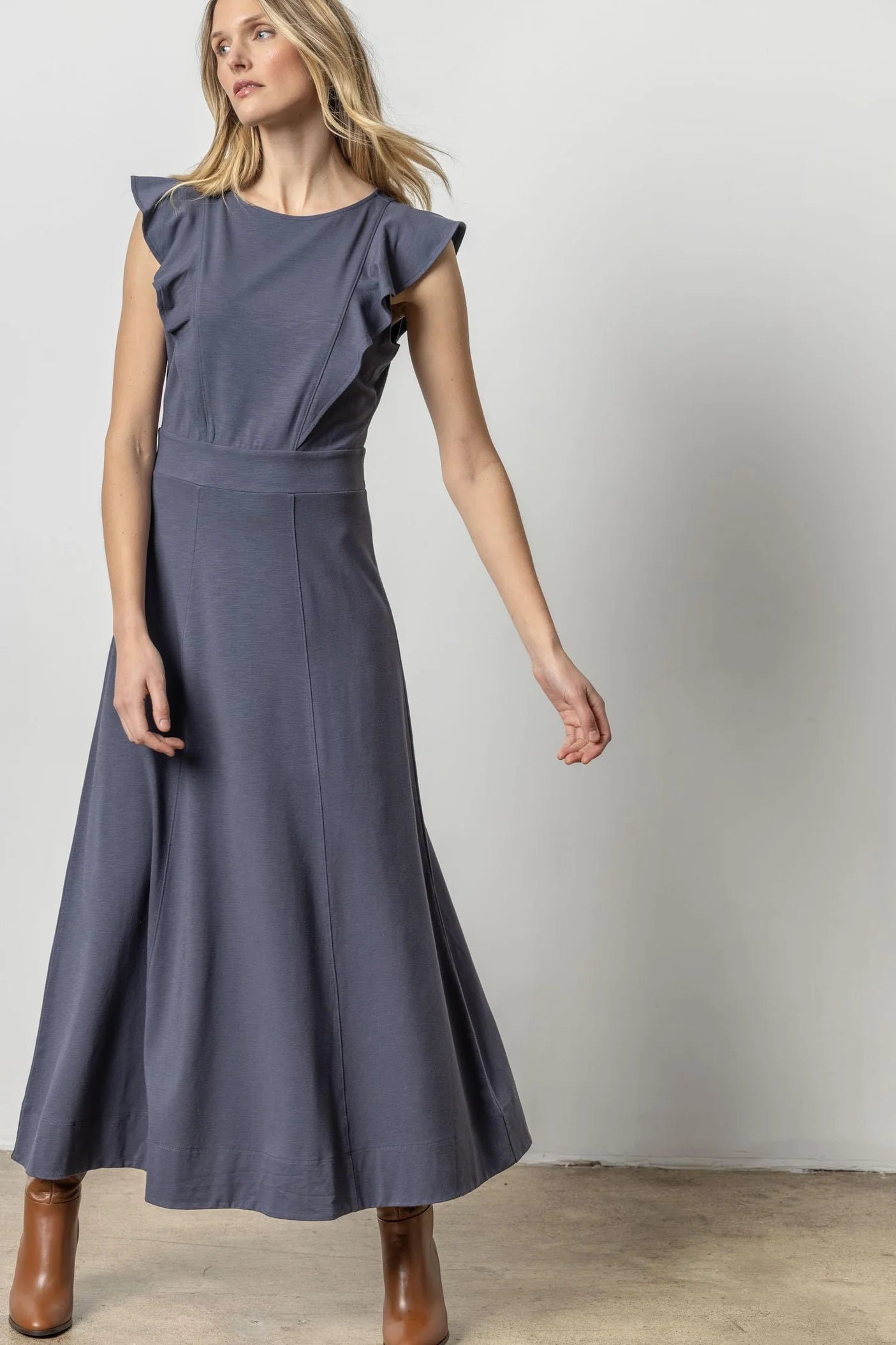 rae maxi dress Flounce Trim Maxi Dress – OLIVIA RAE