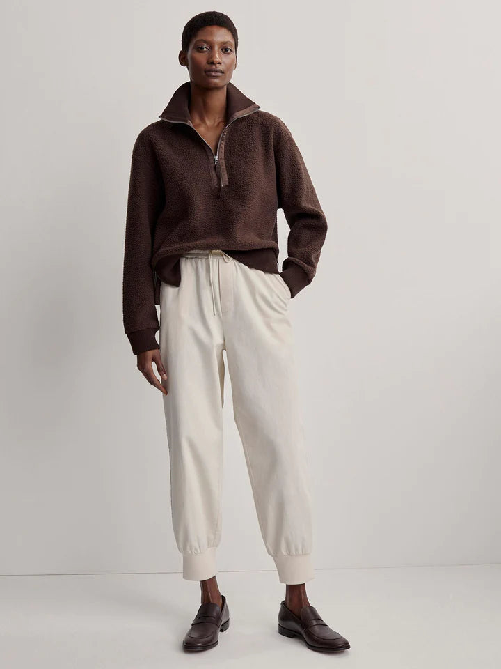 Roselle Half Zip Fleece Dark Truffle