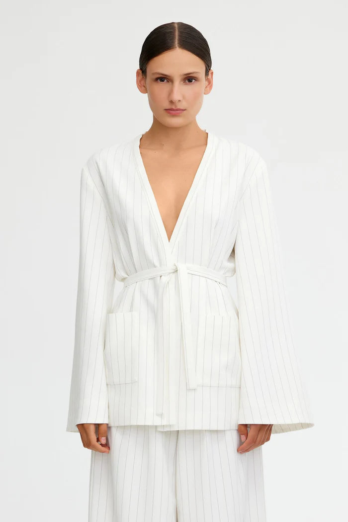 Pinestripe Jacket Blouse