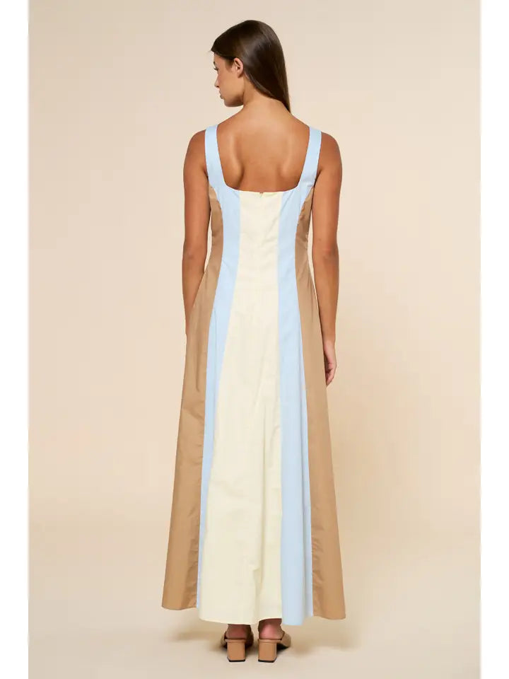 Color Block Maxi Dress