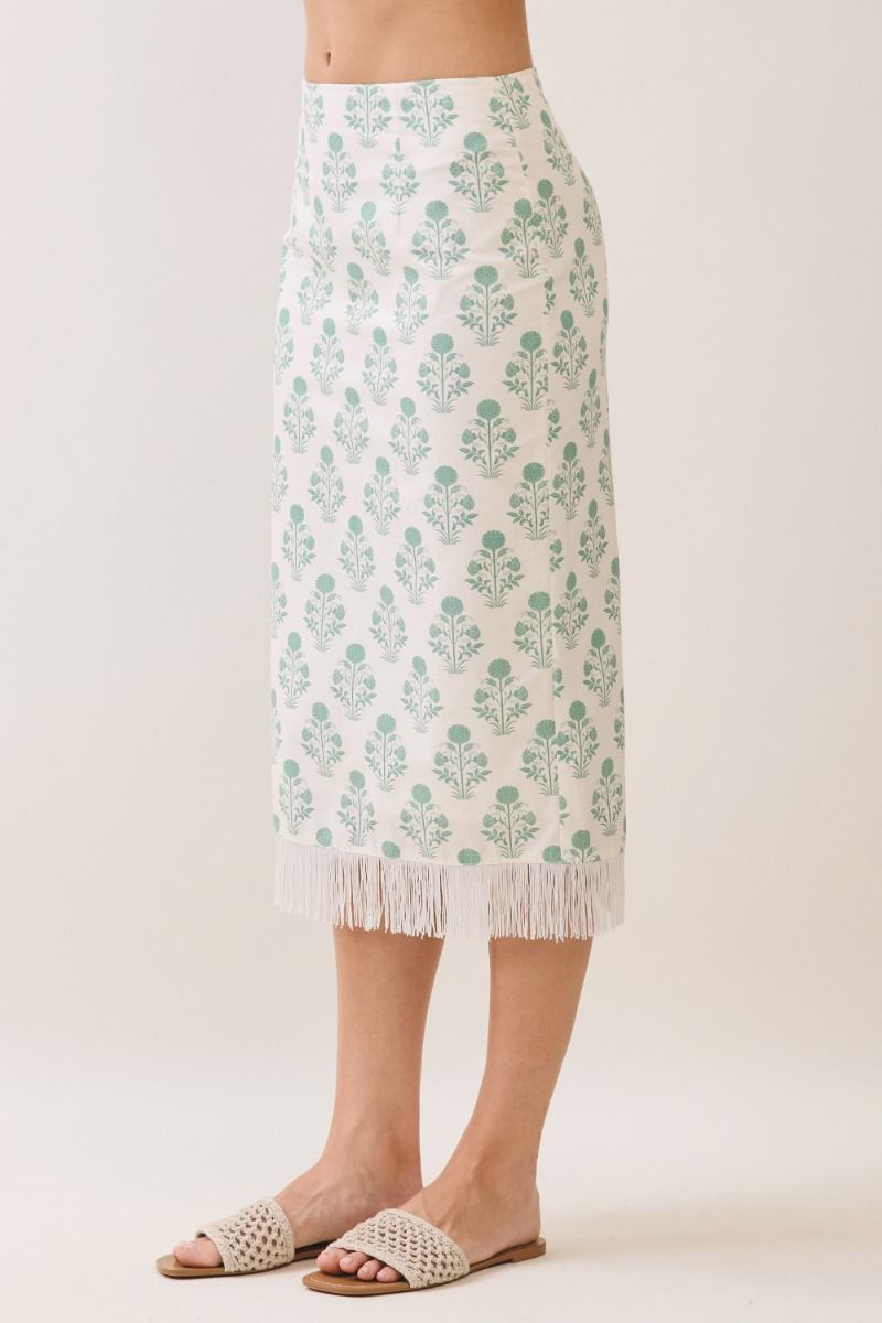 Printed Midi Skirt