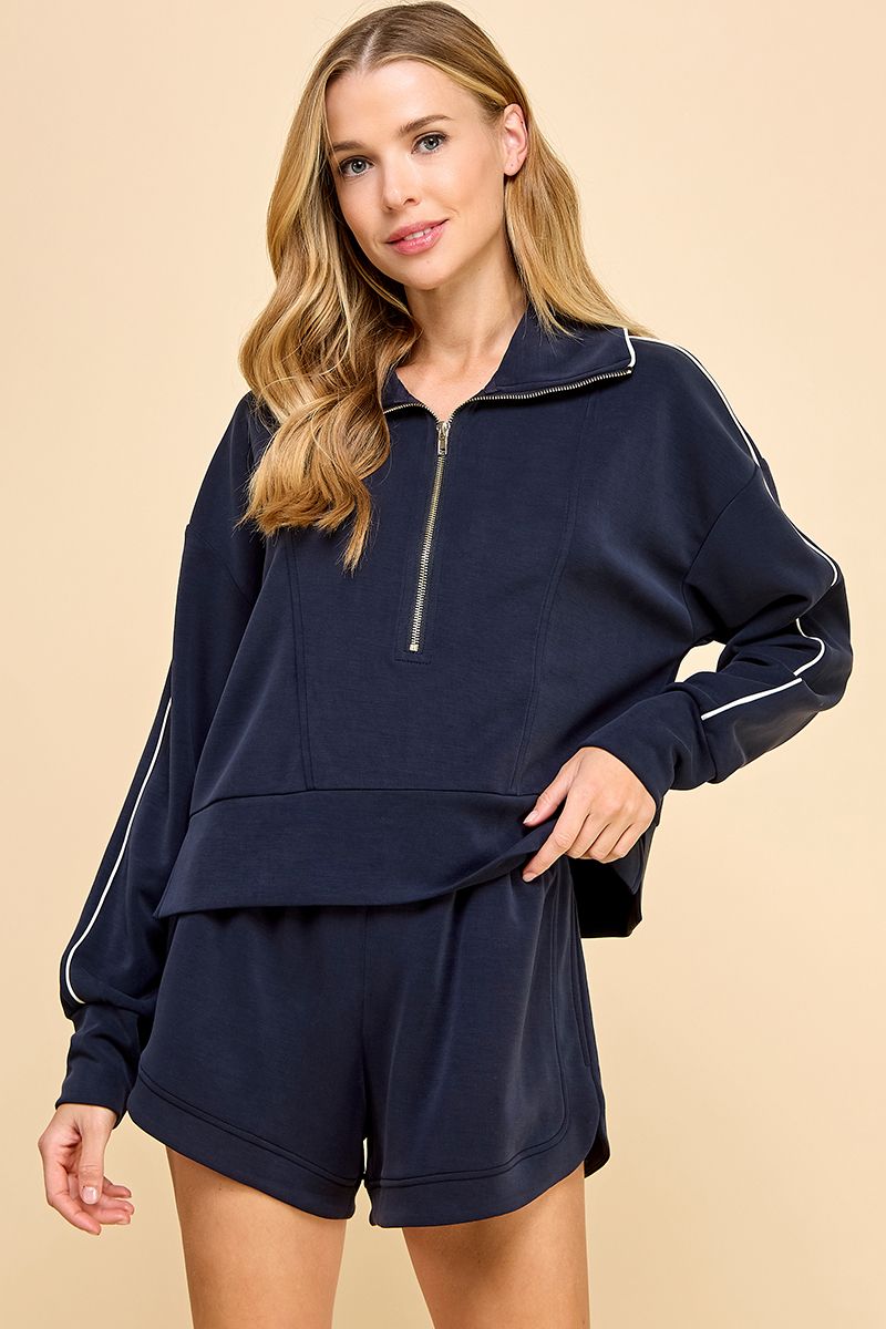 Softest Pullover Zip Sweater