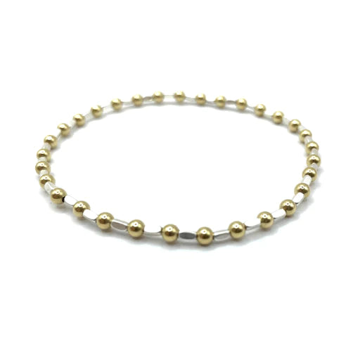 3mm Color Crush Harbor Gold Filled Waterproof Bracelet 6.5"-7" - Silver / 7"