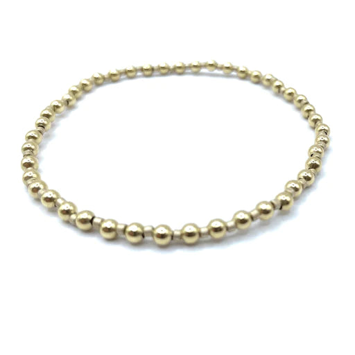 3mm Color Crush Newport Golden & Gold Waterproof Bracelet 6"-6.5"-7"-7.25" - 7"