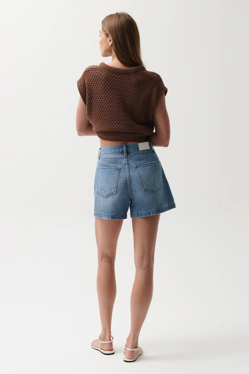 Saige Denim Short in Sailway