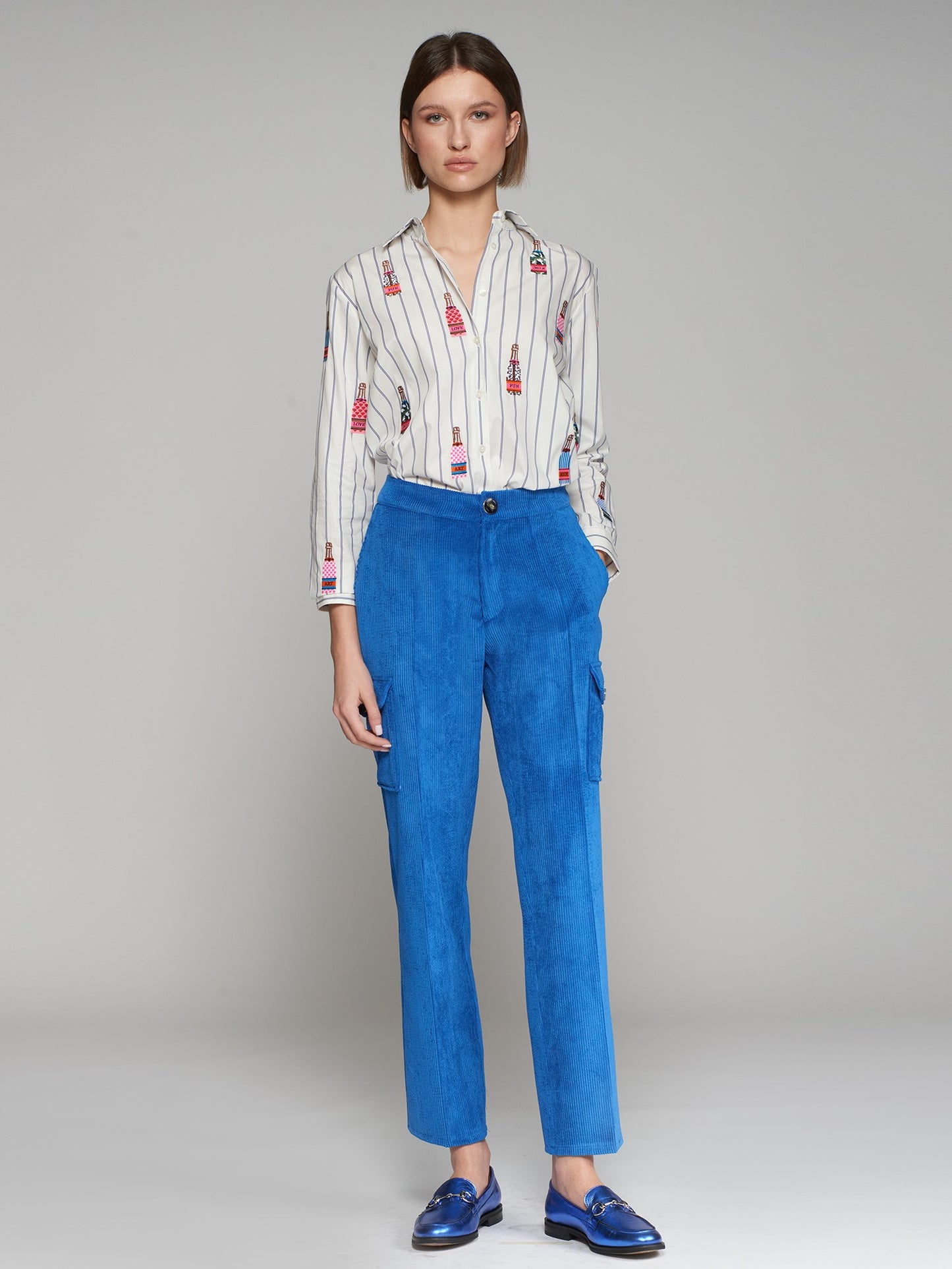 BLUE TROUSER CORDUROY