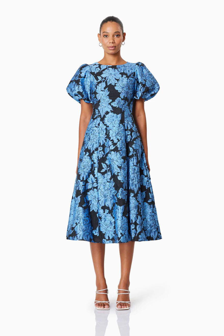 kayla midi dress Toccin Women's Kayla Crocheted Cotton Midi-Dress - Navy