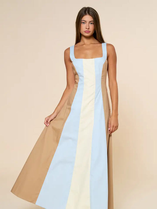 Color Block Maxi Dress