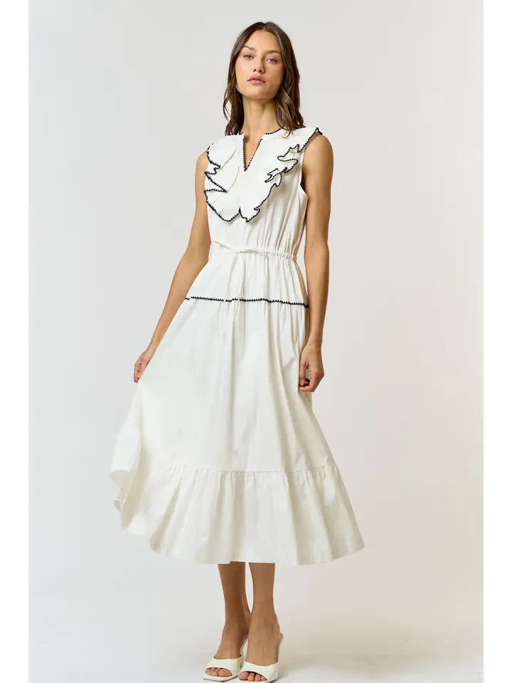 Overlook Stitch Ruffle Dress