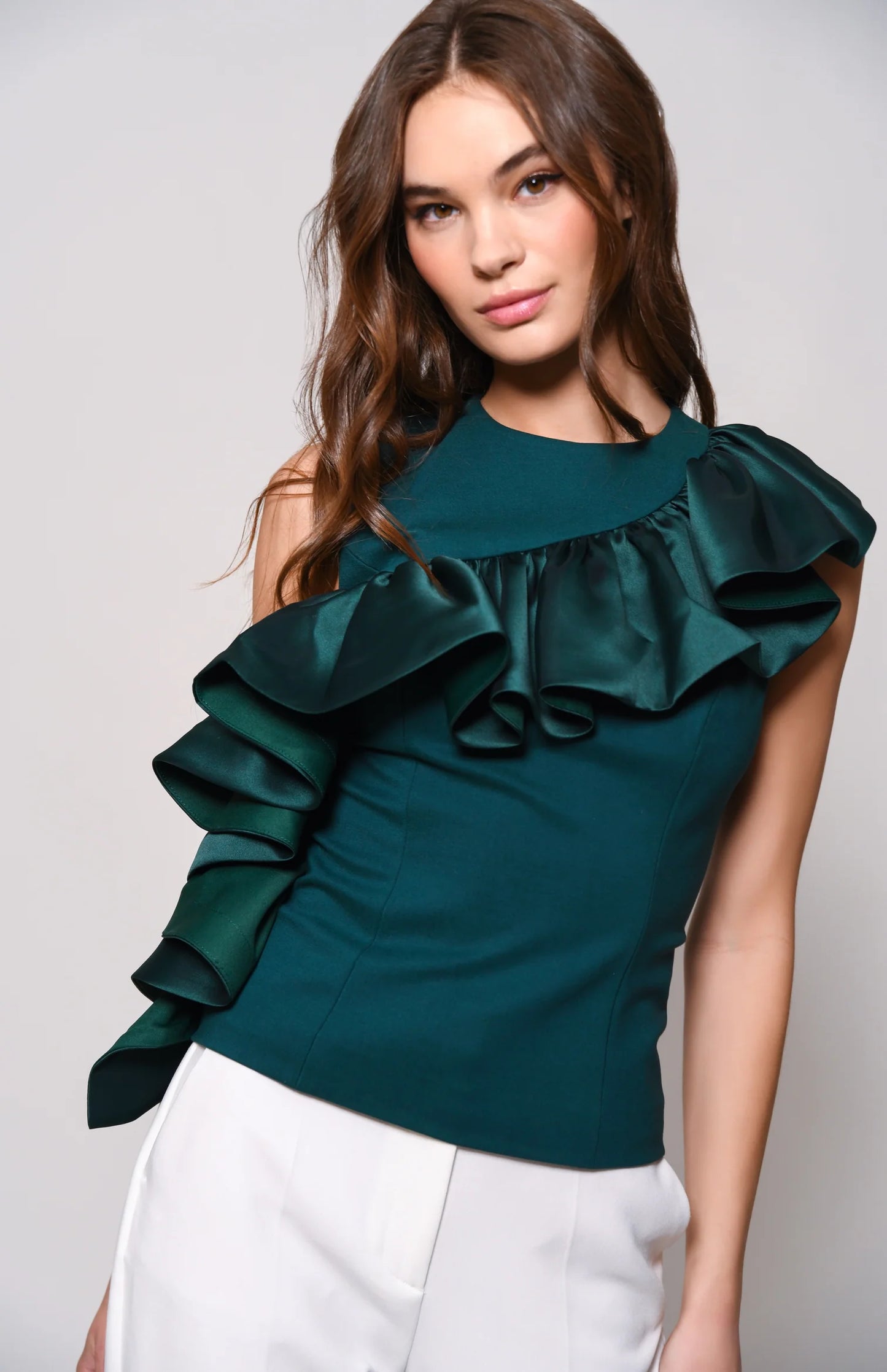 Avril Sleeveless Ruffle