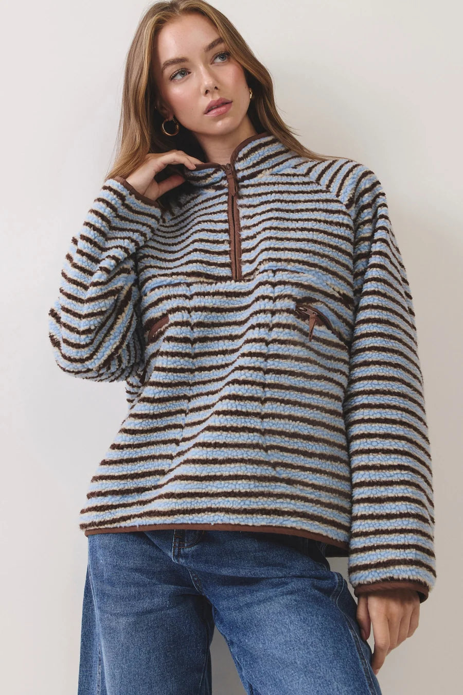 Mocha Stripe Pullover