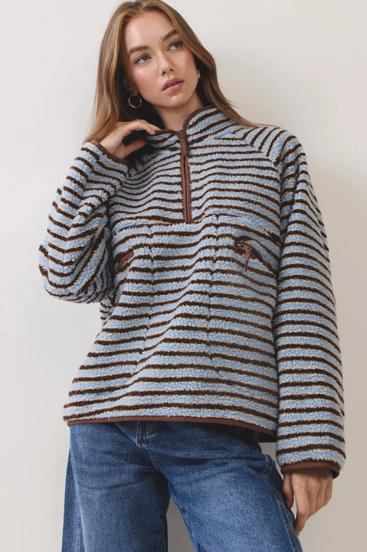 Mocha Stripe Pullover