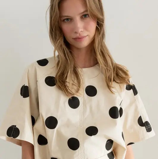 Polka Dot Tie Top
