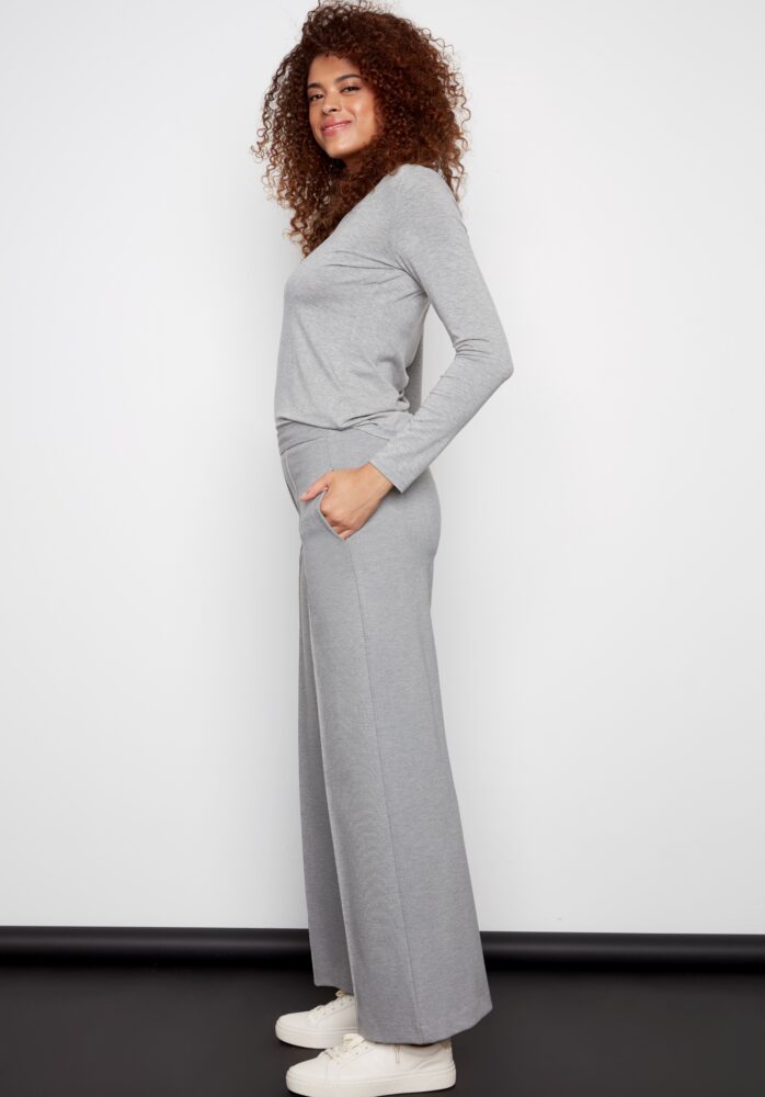 Grey Wide Leg Pant