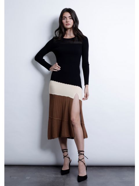 Sorrell Knit Combo Midi Dress