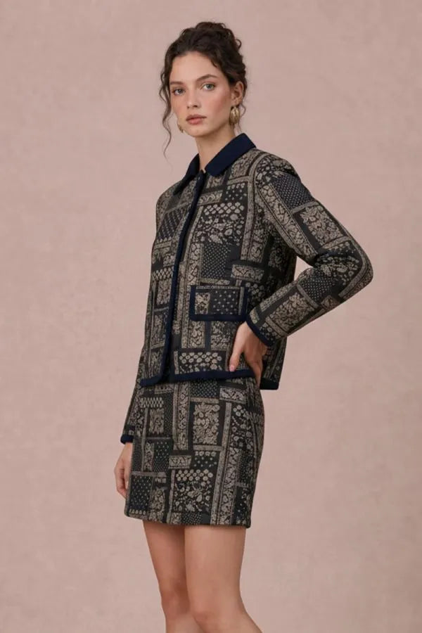 Contrast Quilted Jacket