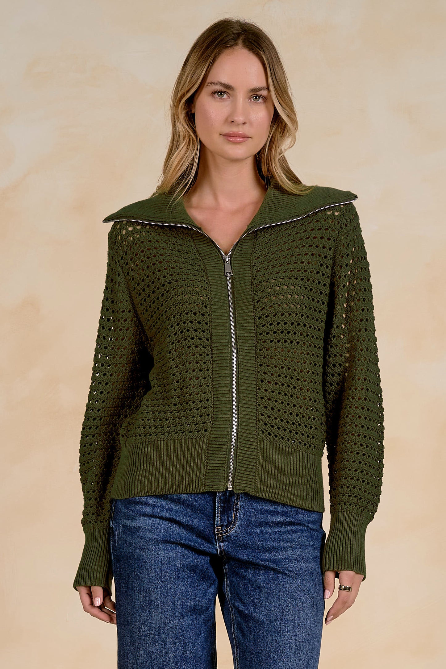 Zip Up Olive Jacket