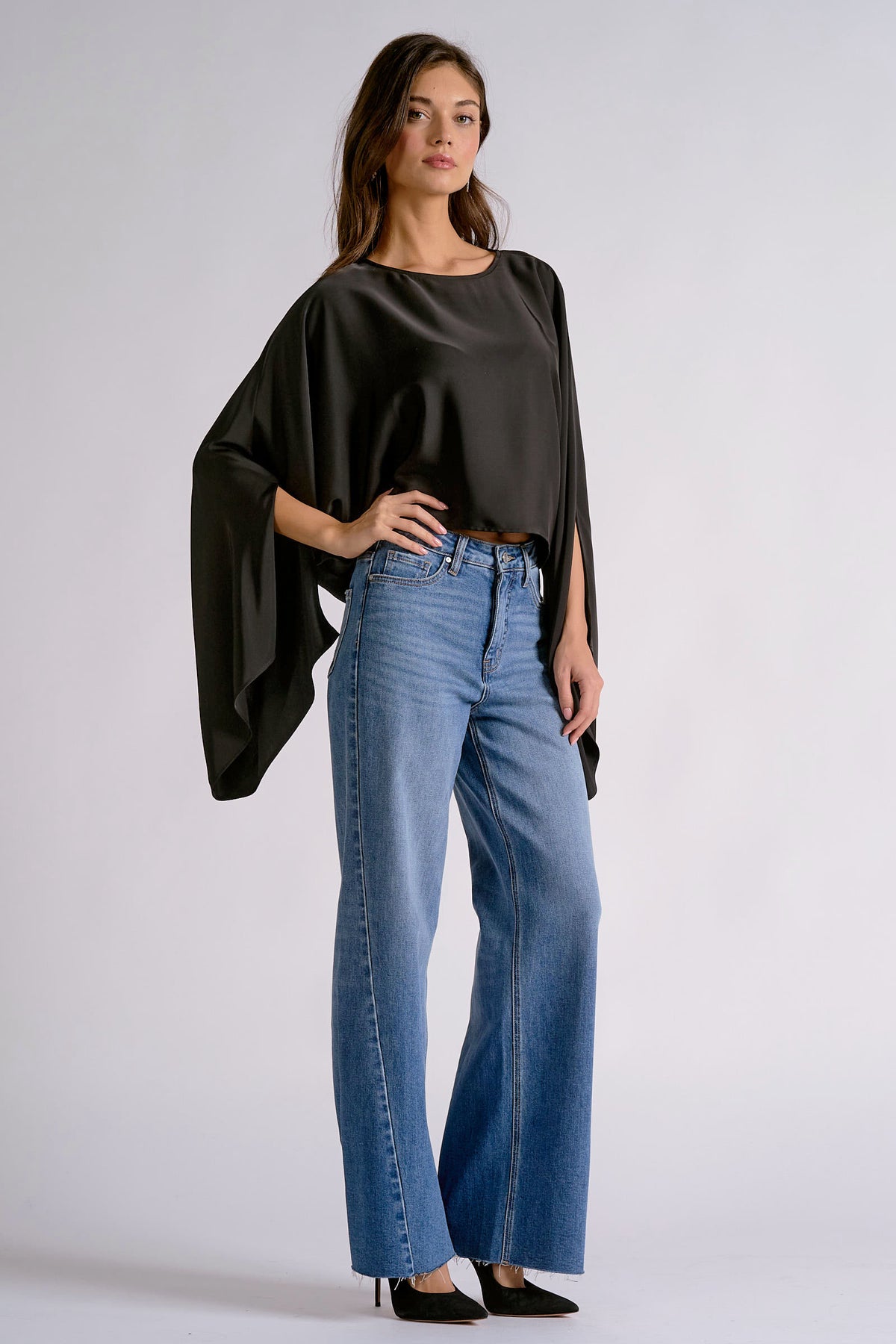 Black Silk top