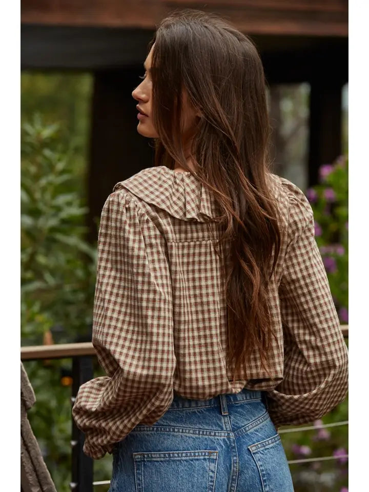 Cotton Gingham Blouse