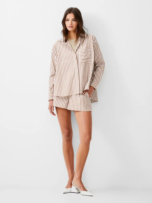 Stripe Shirting Shorts