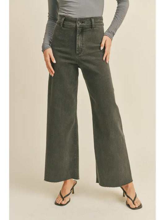straight wide leg denim